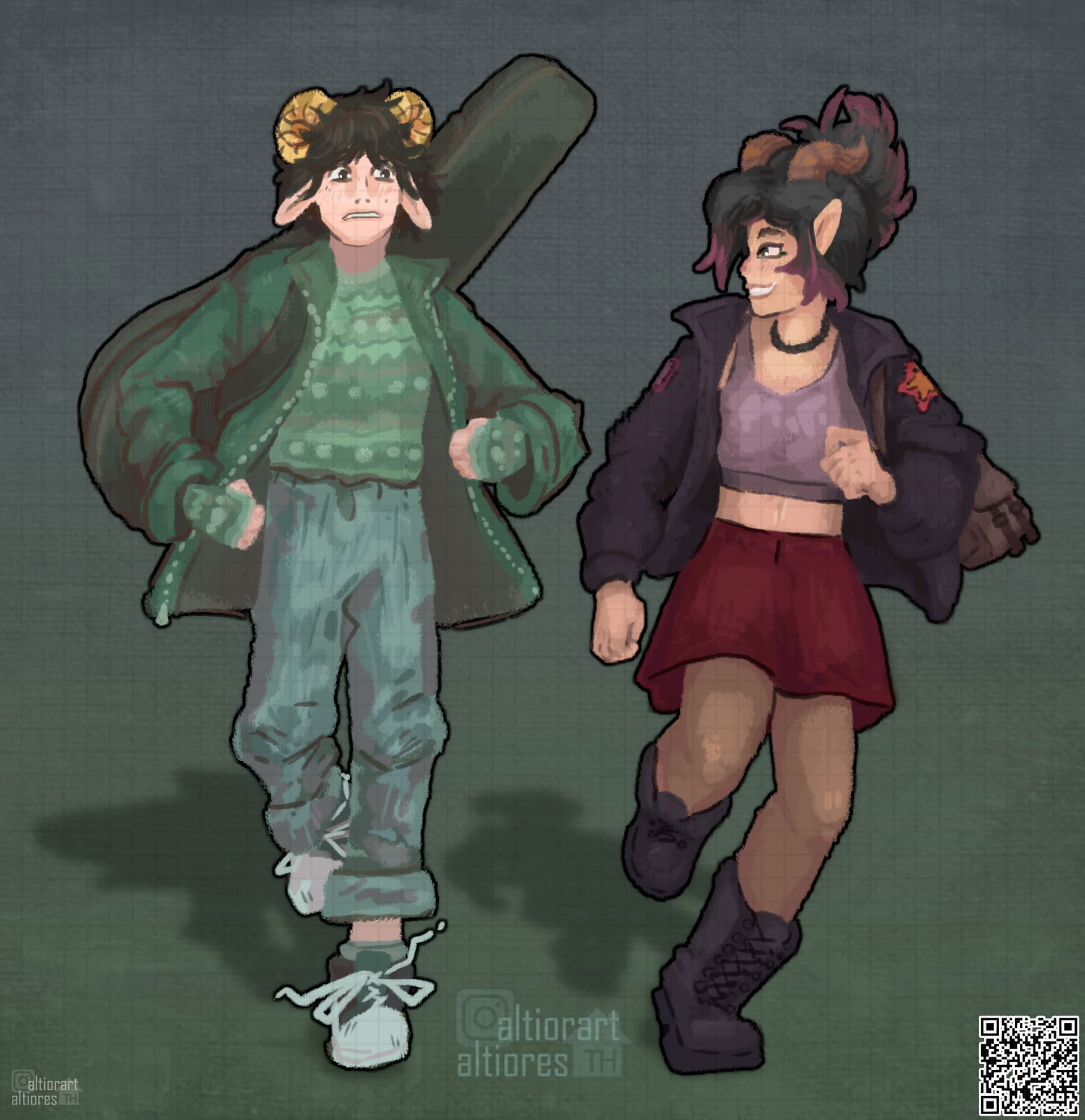 Humanoid rendered fullbody artwork with subject, multiple, final